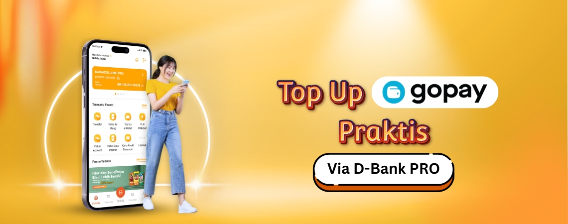 TOP UP GOPAY PRAKTIS VIA D-BANK PRO